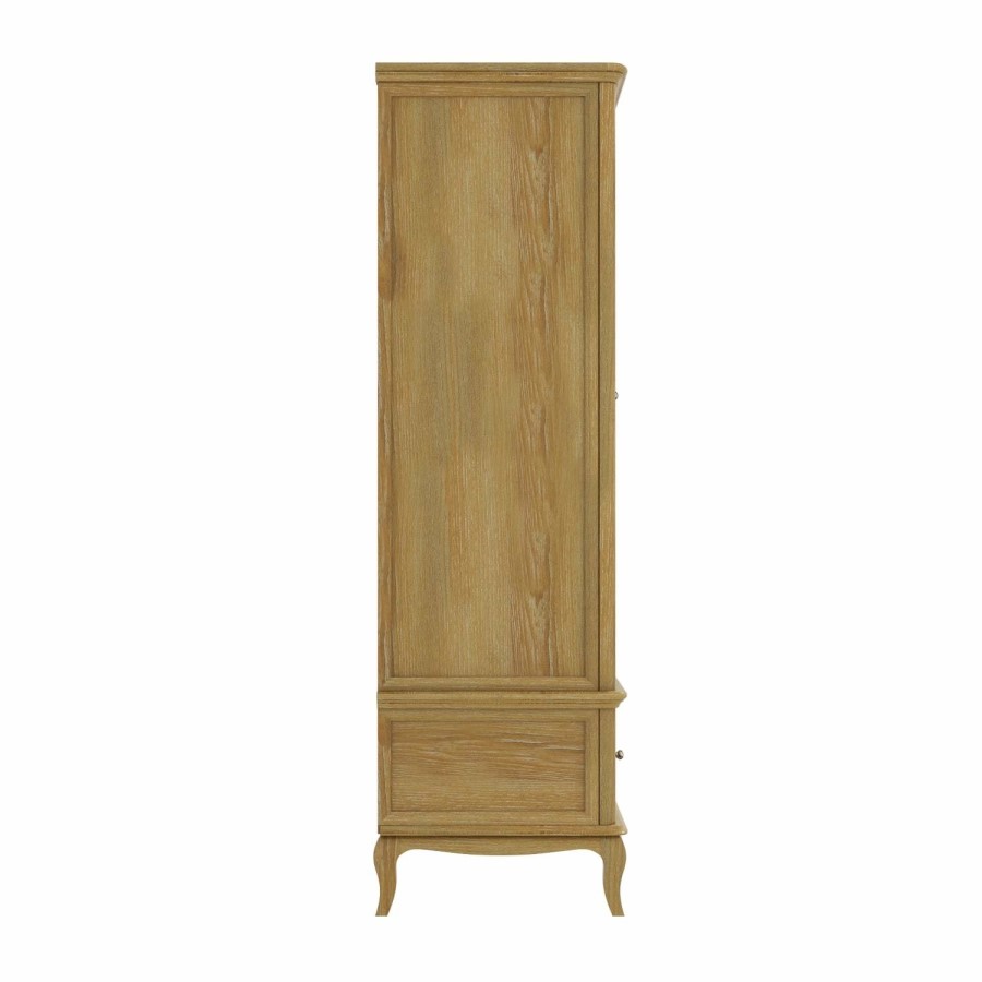 Fonteyn Solid Oak Wardrobe 2 Door 1 Drawer  - French Style