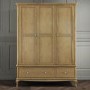 GRADE A1 - Solid Oak Wardrobe 3 Doors & 2 Drawers - Fonteyn