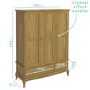 GRADE A1 - Solid Oak Wardrobe 3 Doors & 2 Drawers - Fonteyn
