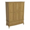 GRADE A1 - Solid Oak Wardrobe 3 Doors &amp; 2 Drawers - Fonteyn