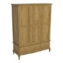 GRADE A1 - Solid Oak Wardrobe 3 Doors & 2 Drawers - Fonteyn