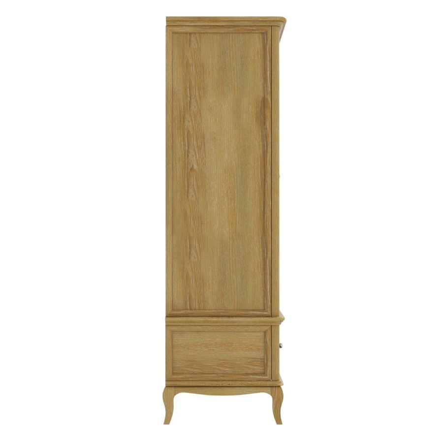 GRADE A1 - Solid Oak Wardrobe 3 Doors & 2 Drawers - Fonteyn