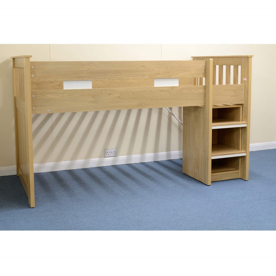 GRADE A1 - Seconique Merlin Study Mid Sleeper in Oak Effect