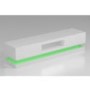GRADE A2 - Light cosmetic damage - Evoque White High gloss TV Unit with Lower Lighting