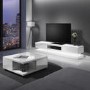 GRADE A1 - Evoque LED White High gloss TV Unit with Lower Lighting