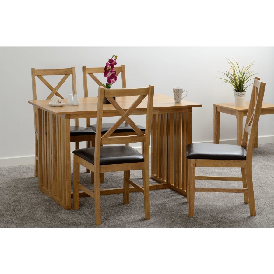 GRADE A1 - Richmond Foldaway Dining Set Oak Effect