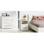 Billi Fame White High Gloss Bedside Table 