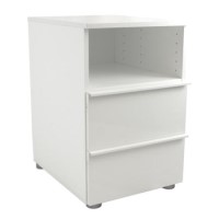 Billi Firenze High Gloss White Bedside Table 