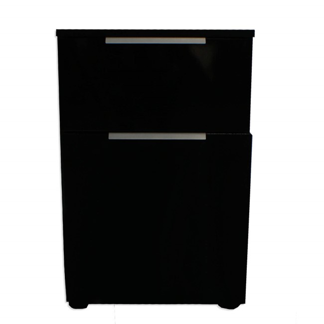 Billi  Black High Gloss Bedside Table 