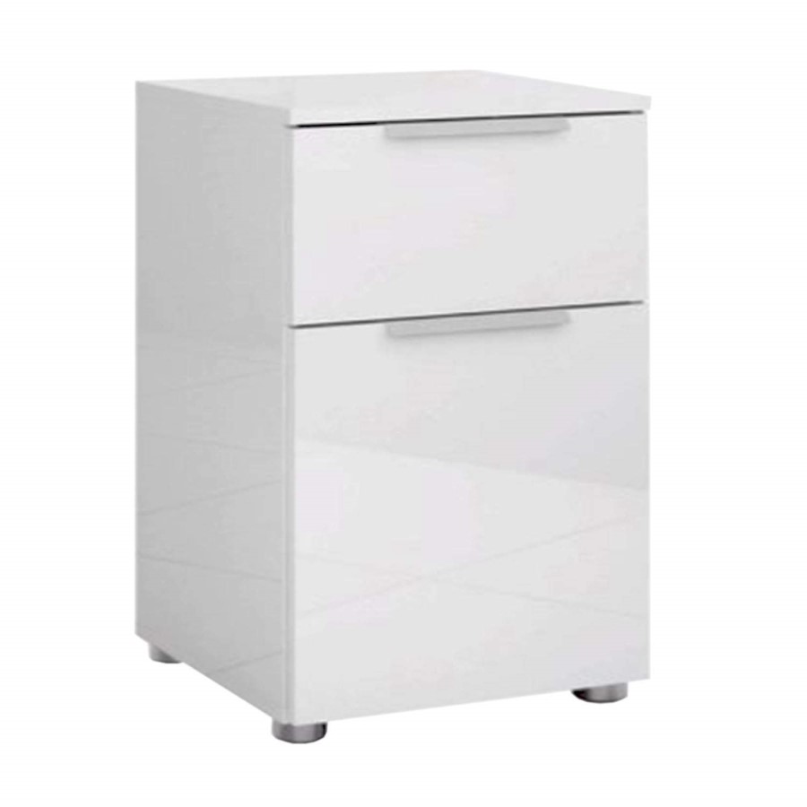 Billi Joy White High Gloss Bedside Table