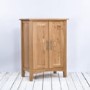 Wiltshire Solid Oak Shoe Cabinet With 3 Adjustable Shelves