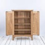 Wiltshire Solid Oak Shoe Cabinet With 3 Adjustable Shelves