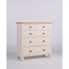 Dove 2 Over 3 Drawer Chest in White and Solid Ash