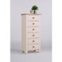 Dove 6 Drawer Tall Boy In Ivory and Ash