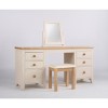 Dove Painted Dressing Table Stool In Ivory and Ash 
