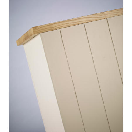 Dove Painted Bedside Table With 3 Drawers In Ivory and Ash