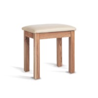 Dove Painted Dressing Table Stool In Ivory and Ash 