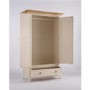 Ametis Dove 2 Door 1 Drawer Wardrobe In Ivory and Ash