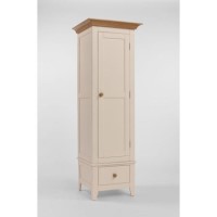 Dove 1 Door 1 Drawer Wardrobe In Ivory and Ash 