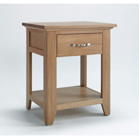 Robin One Drawer Lamp Table In Solid Oak 