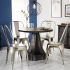 Evoke Metal and Reclaimed Wood Round Dining Table