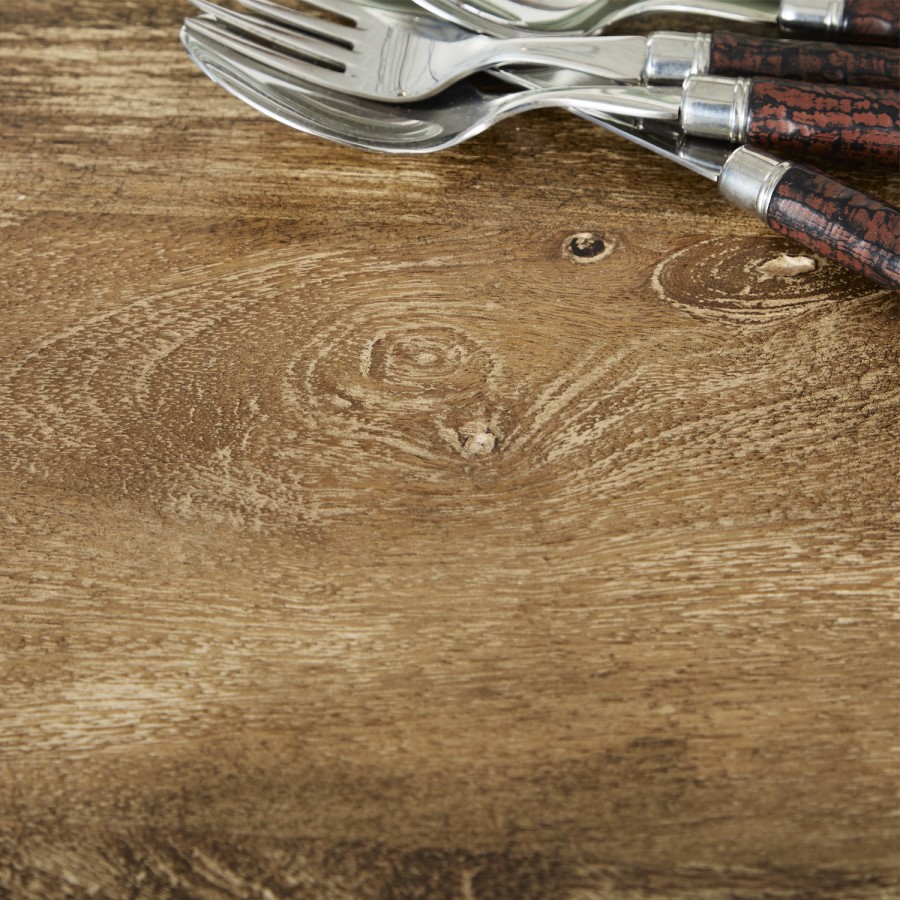 GRADE A2 - Evoke Metal and Reclaimed Wood Round Dining Table