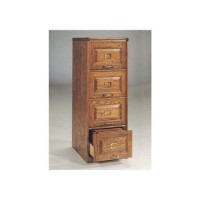 Colonial Oak 4 Drawer Filing Cabinet