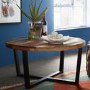 Coastal Reclaimed Wood Round Coffee Table