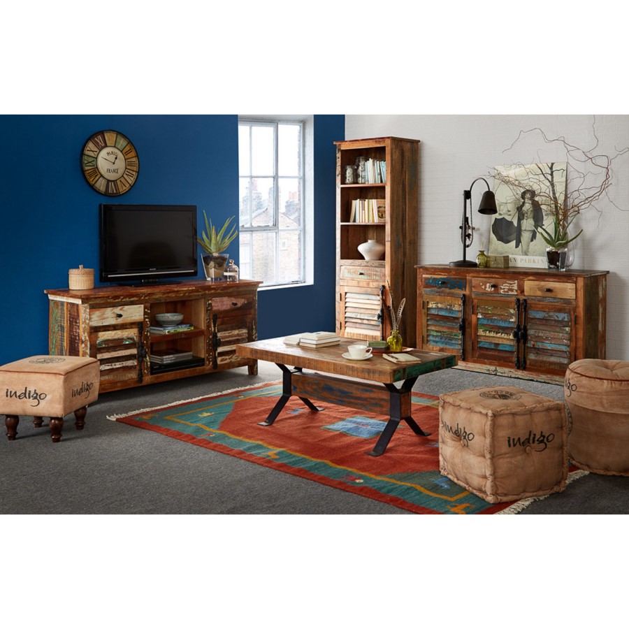 Coastal Reclaimed Wood Trunk Box Coffee Table