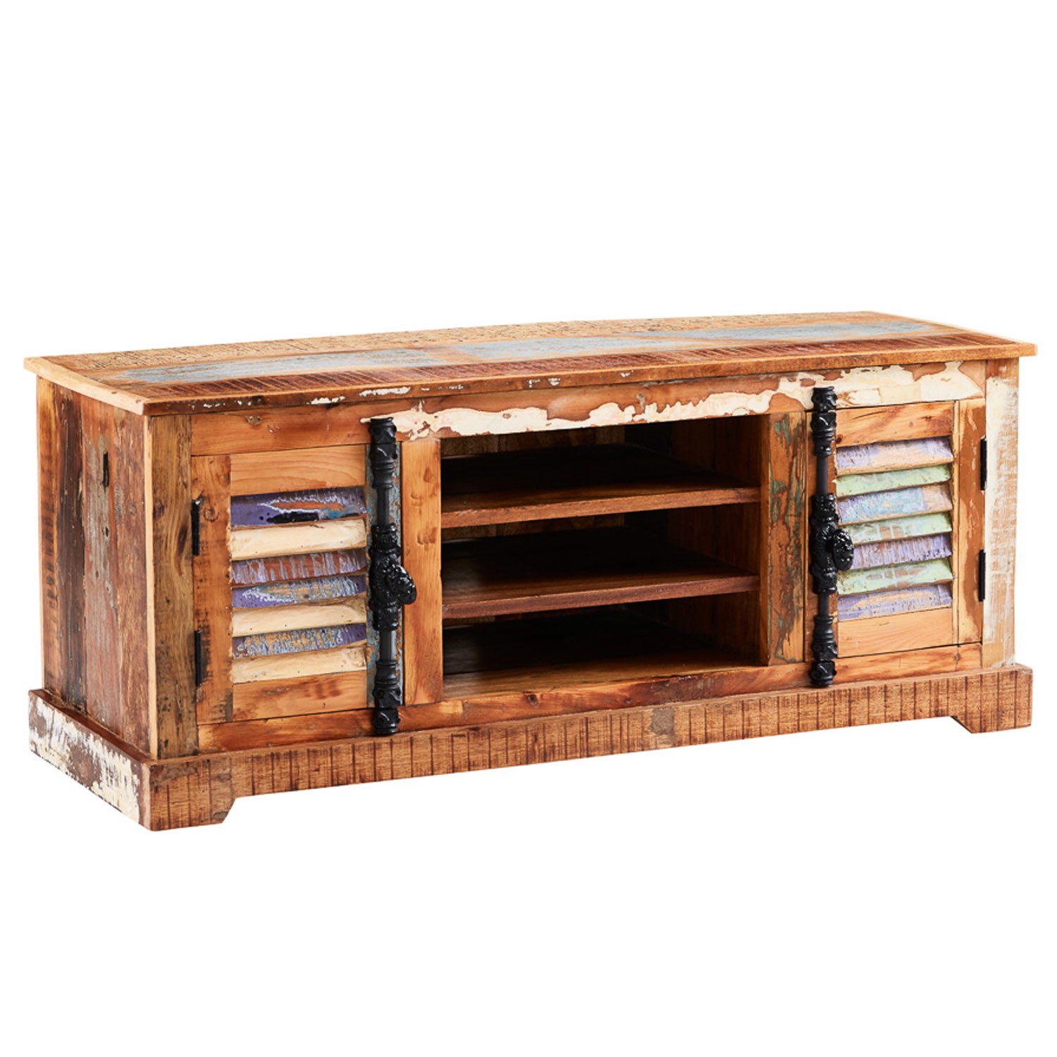 Coastal Reclaimed Wood TV Media Unit Furniture123