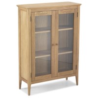 GRADE A2 - Heritage Furniture Skien Solid Oak Glazed Cabinet