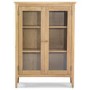 GRADE A2 - Heritage Furniture Skien Solid Oak Glazed Cabinet