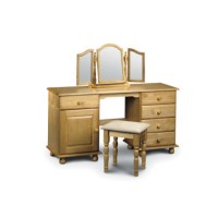 Julian Bowen Pickwick Pine Twin Pedestal Dressing Table - dressing table only
