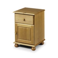 Julian Bowen Pickwick Pine 1 Door 1 Drawer Bedside Table
