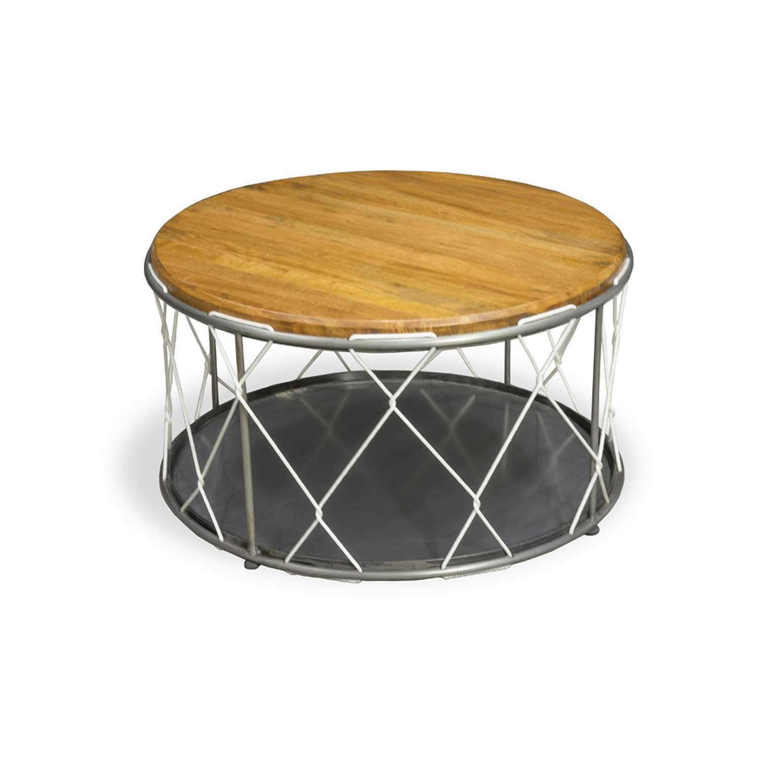 Signature North Round Rope Table with Storage Inside - Furniture123