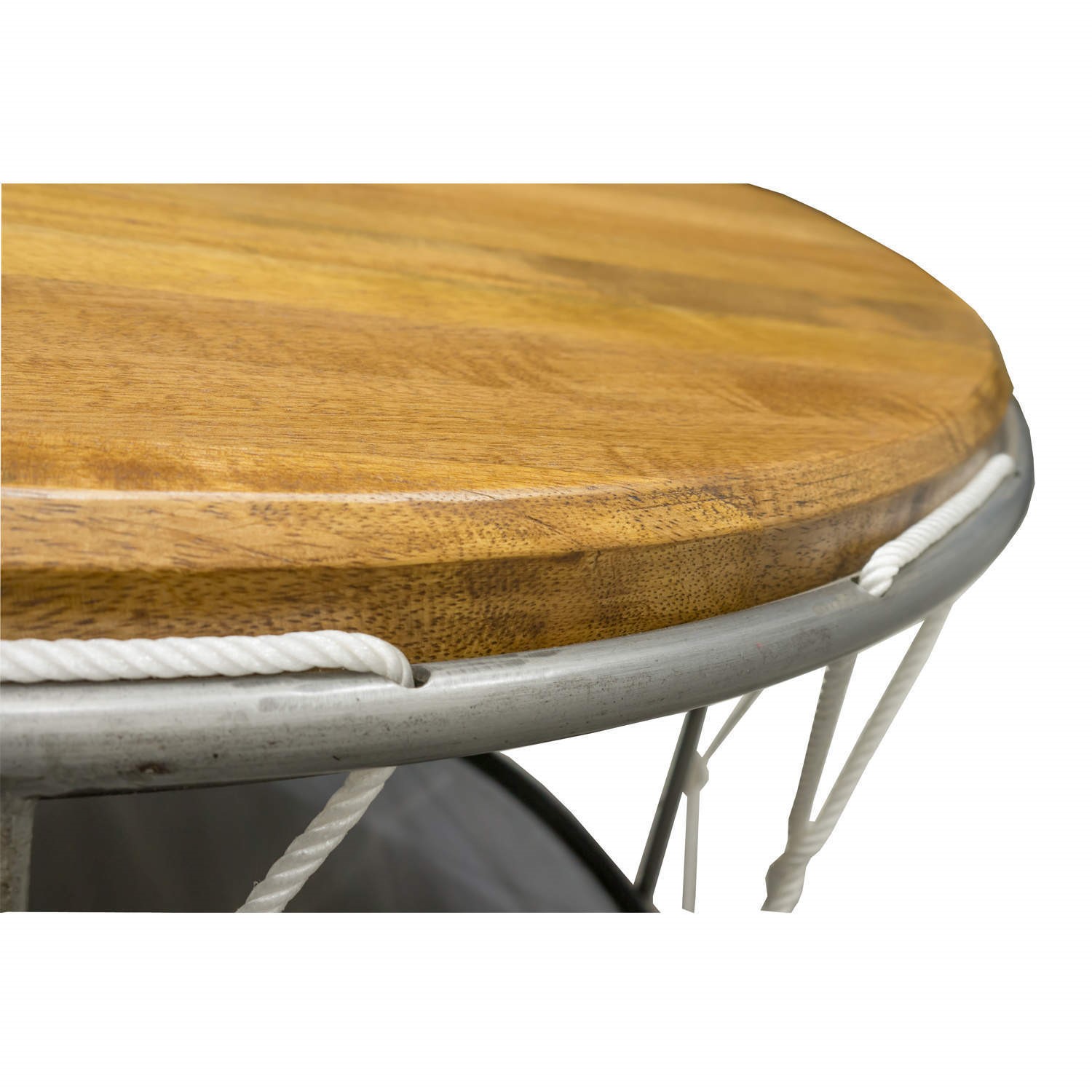 Signature North Round Rope Table with Storage Inside - Furniture123