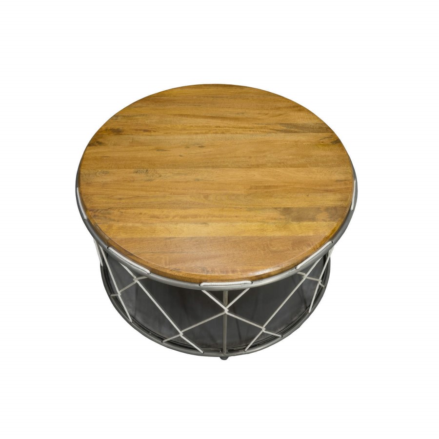 Signature North Round Rope Table with Storage Inside