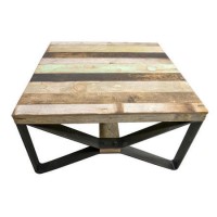 Signature North Reclaimed Wood Cross Leg Coffee Table