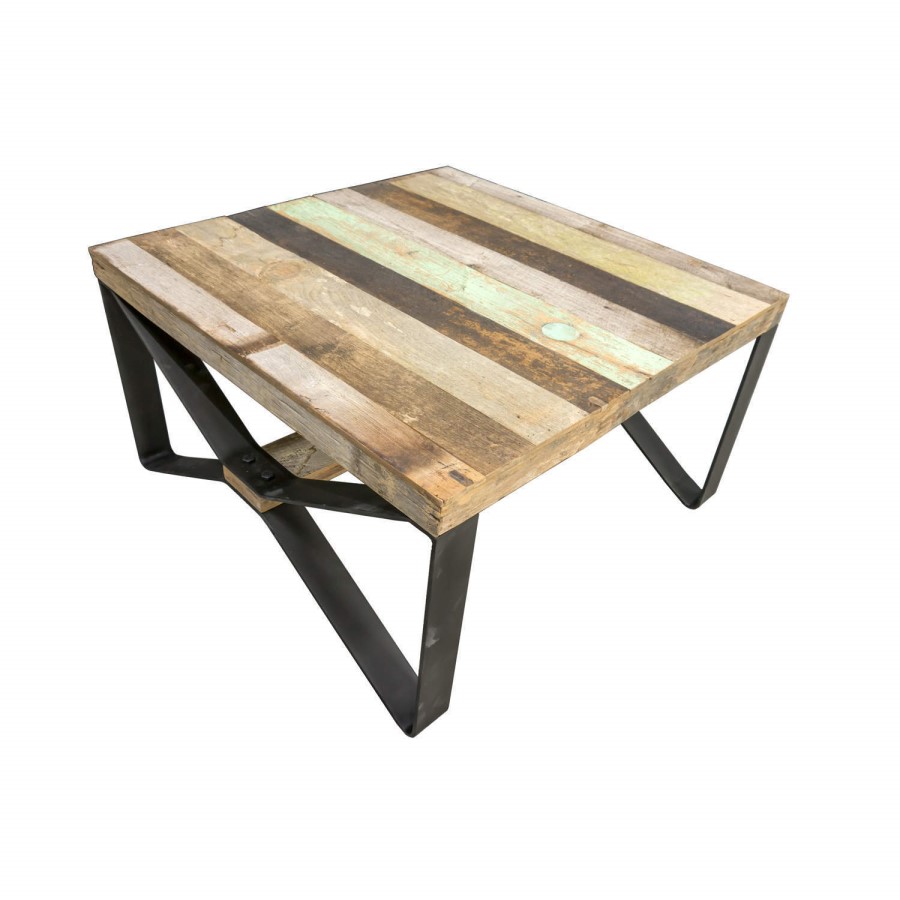 Signature North Reclaimed Wood Cross Leg Coffee Table