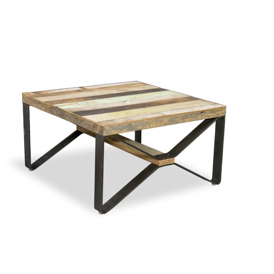 Signature North Reclaimed Wood Cross Leg Coffee Table