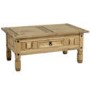 Solid Pine Coffee Table with Black Handles - Seconique Corona