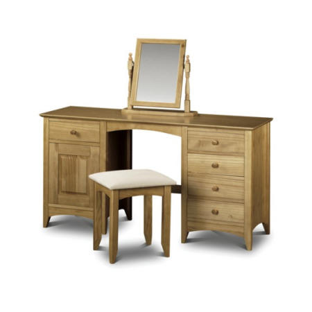 Julian Bowen Kendal Pine Twin Pedestal Dressing Table