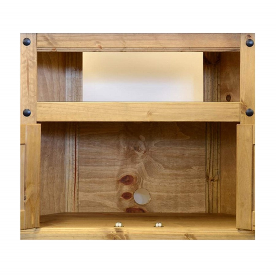GRADE A1 - Corner TV Stand in Pine TV's up to 35" - Corona