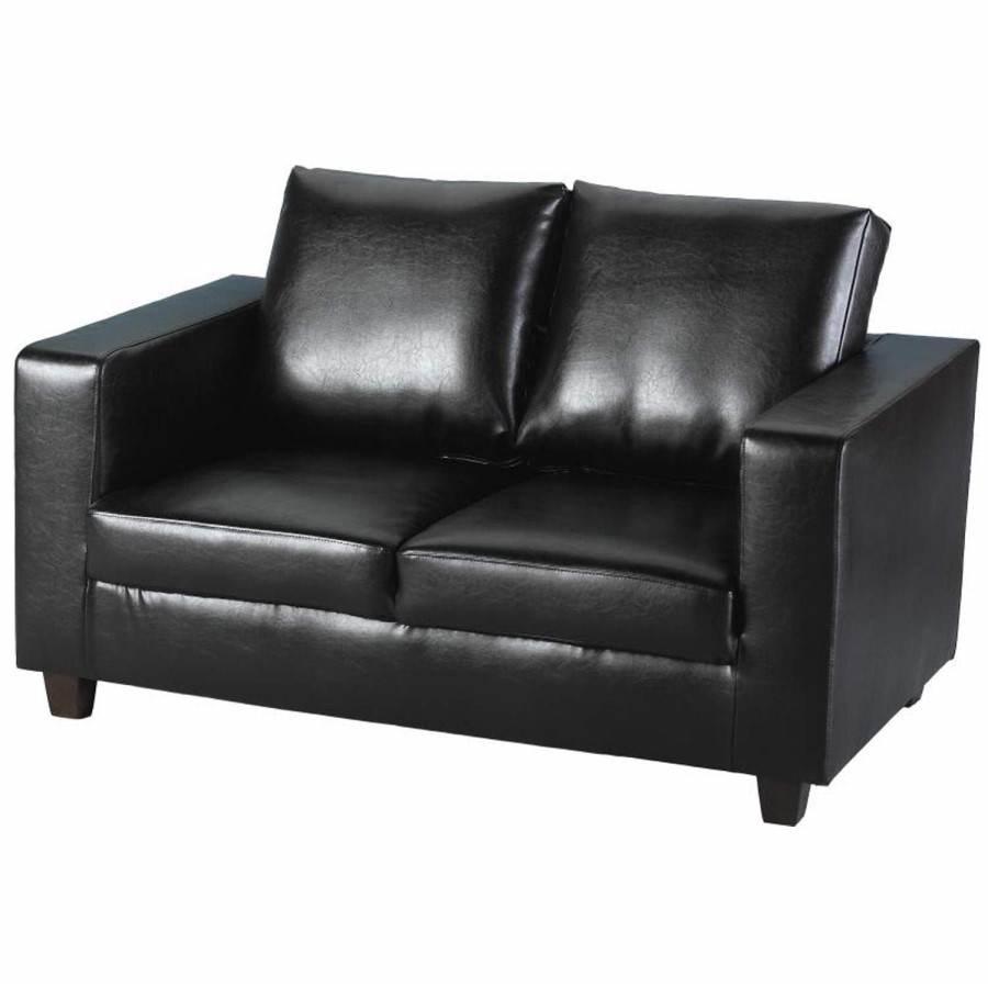 GRADE A1 - Seconique Tempo 2 Seater Sofa in Black