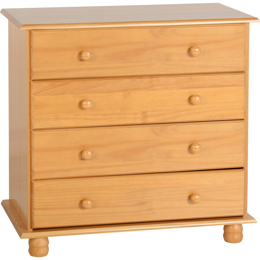 Seconique Sol Pine 4 Drawer Chest