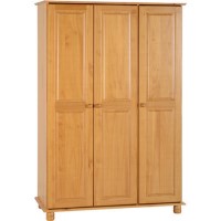 Seconique Sol Pine 3 Door Wardrobe