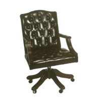 Forest Sofa Gainsborough Leather Swivel Executive Chair - antique brown