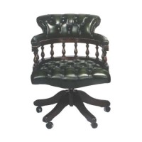 Forest Sofa Captain Leather Swivel Managers Chair - antique tan