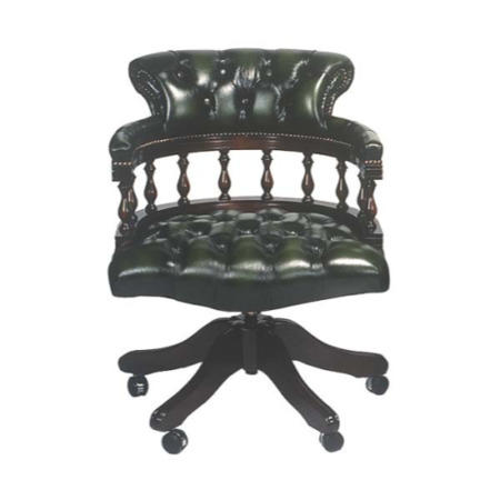 Forest Sofa Captain Leather Swivel Managers Chair - antique tan