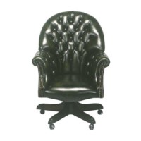 Forest Sofa Director Leather Swivel Executive Chair - antique brown